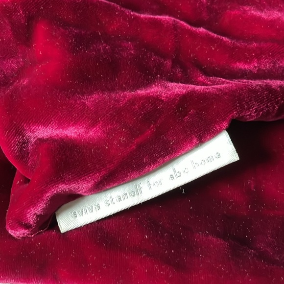 10x10 ABC Home Velvet Pillow Cases | Raspberry Color | 2 Pillow Covers Available - Picture 3 of 3